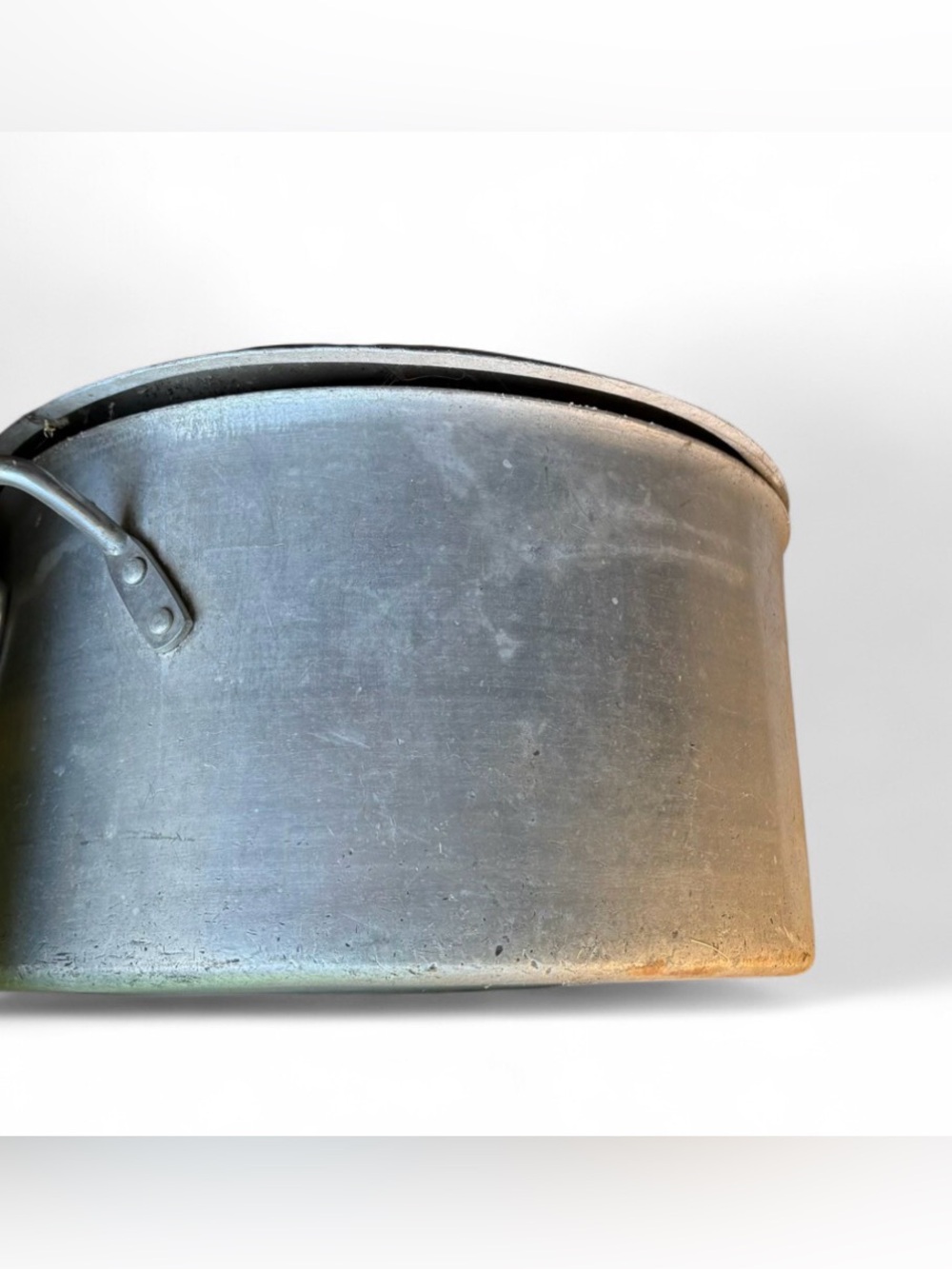 Vintage Large Heavy-Duty Aluminum Stock Pot For Soup Or Tamales And More